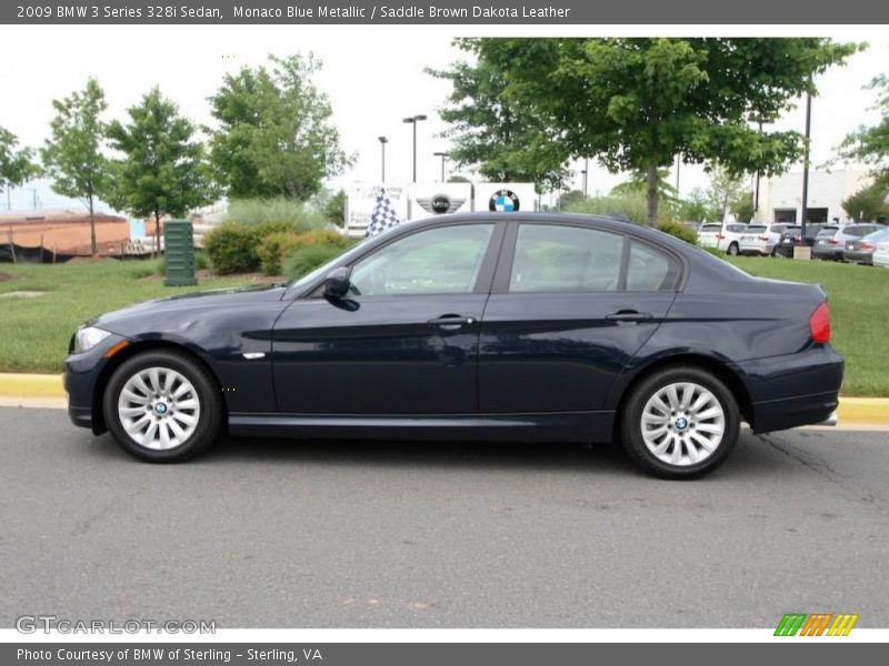 Monaco Blue Metallic / Saddle Brown Dakota Leather 2009 BMW 3 Series 328i Sedan