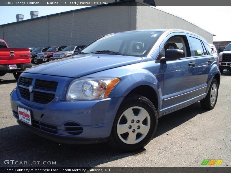 Marine Blue Pearl / Pastel Slate Gray 2007 Dodge Caliber SE