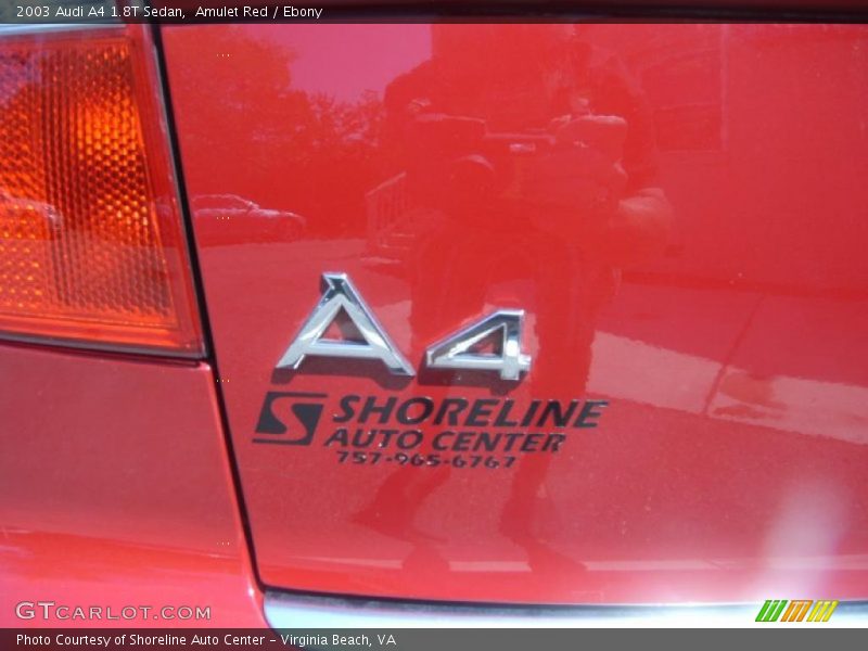 Amulet Red / Ebony 2003 Audi A4 1.8T Sedan