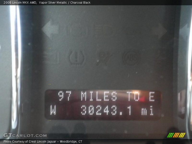 Vapor Silver Metallic / Charcoal Black 2008 Lincoln MKX AWD