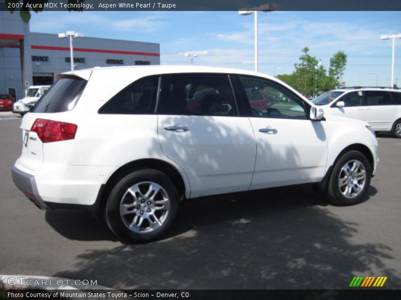 Aspen White Pearl / Taupe 2007 Acura MDX Technology