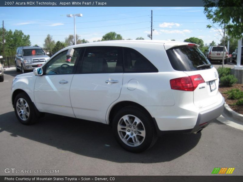 Aspen White Pearl / Taupe 2007 Acura MDX Technology