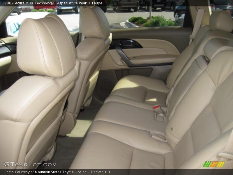 Aspen White Pearl / Taupe 2007 Acura MDX Technology
