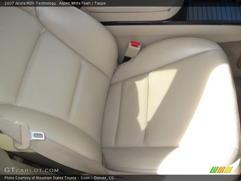Aspen White Pearl / Taupe 2007 Acura MDX Technology