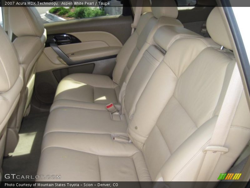 Aspen White Pearl / Taupe 2007 Acura MDX Technology