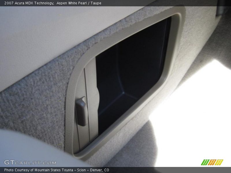 Aspen White Pearl / Taupe 2007 Acura MDX Technology