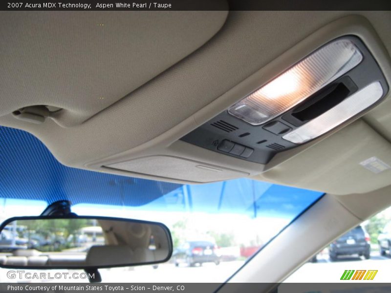 Aspen White Pearl / Taupe 2007 Acura MDX Technology