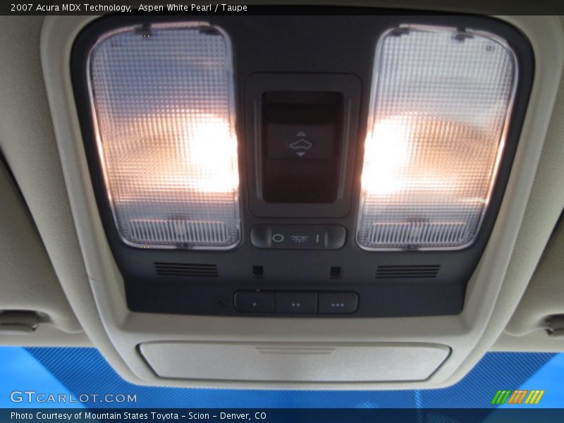 Aspen White Pearl / Taupe 2007 Acura MDX Technology