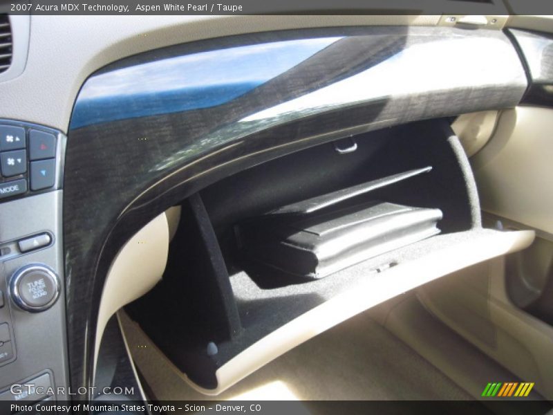 Aspen White Pearl / Taupe 2007 Acura MDX Technology