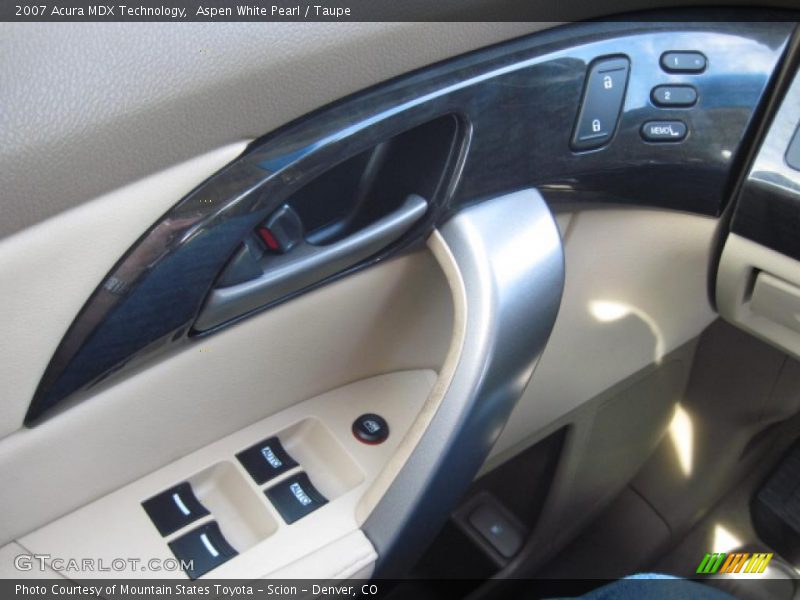 Aspen White Pearl / Taupe 2007 Acura MDX Technology