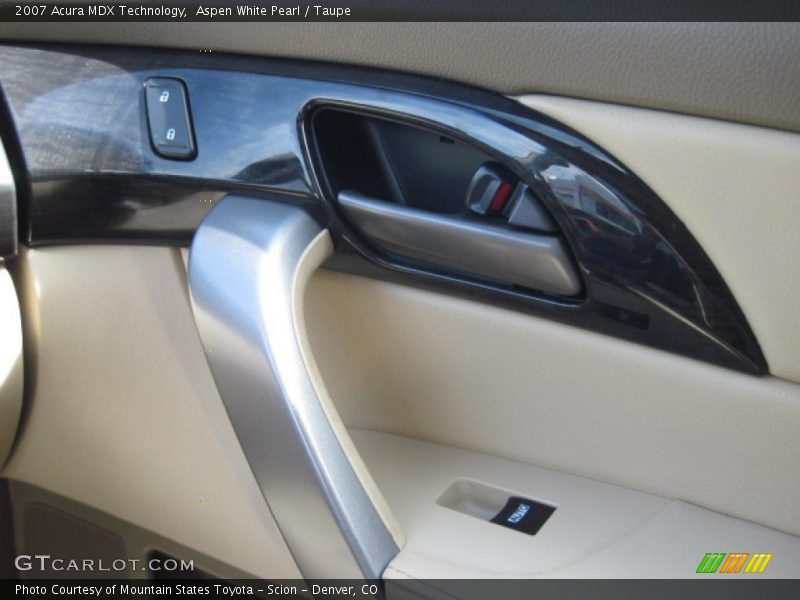 Aspen White Pearl / Taupe 2007 Acura MDX Technology