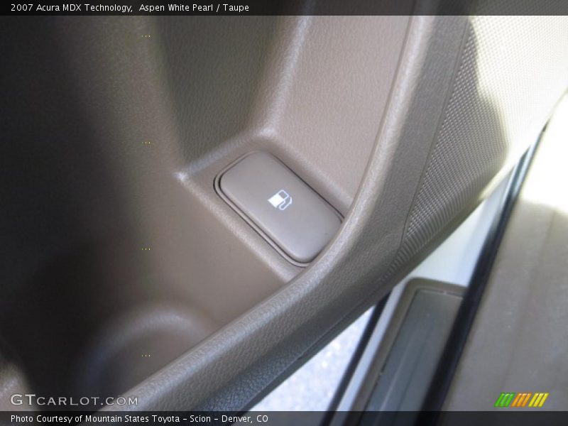 Aspen White Pearl / Taupe 2007 Acura MDX Technology