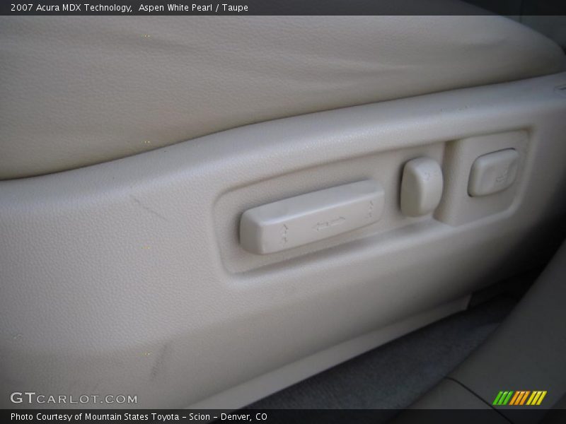 Aspen White Pearl / Taupe 2007 Acura MDX Technology
