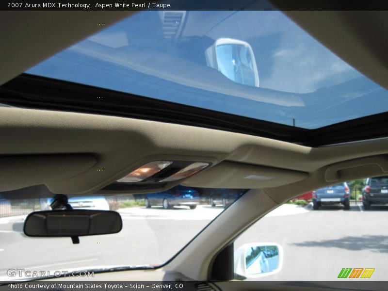 Aspen White Pearl / Taupe 2007 Acura MDX Technology