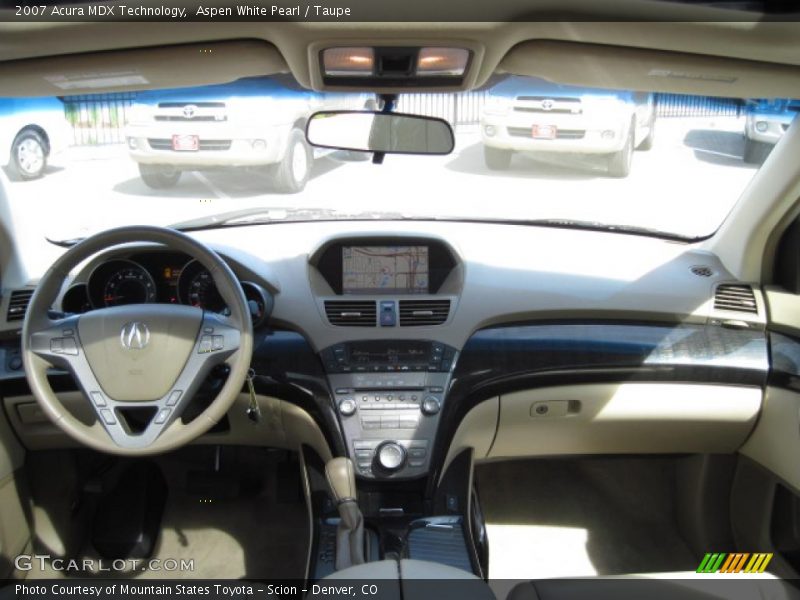 Aspen White Pearl / Taupe 2007 Acura MDX Technology