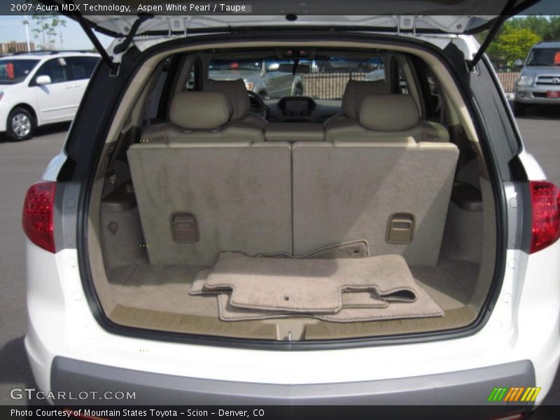 Aspen White Pearl / Taupe 2007 Acura MDX Technology