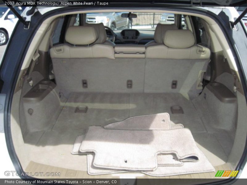 Aspen White Pearl / Taupe 2007 Acura MDX Technology