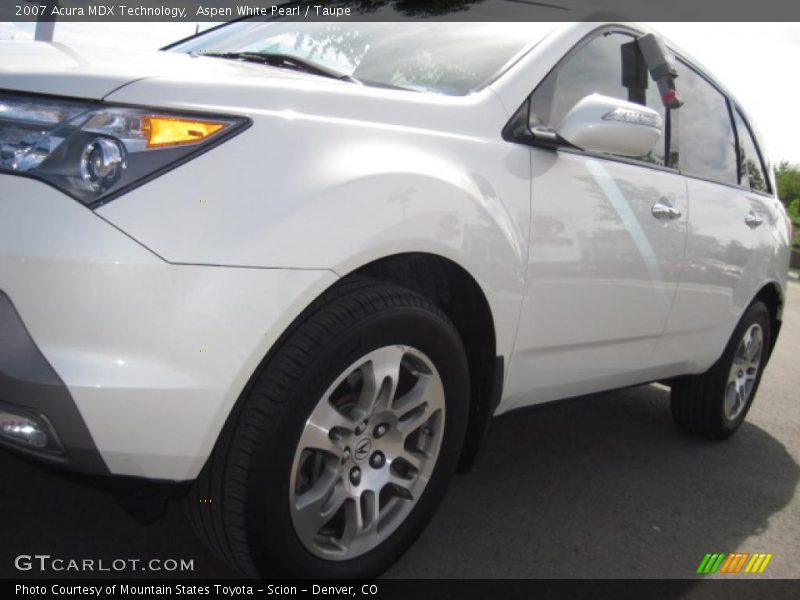 Aspen White Pearl / Taupe 2007 Acura MDX Technology