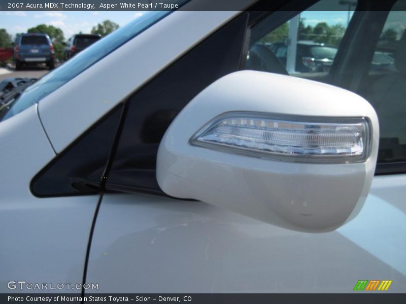 Aspen White Pearl / Taupe 2007 Acura MDX Technology