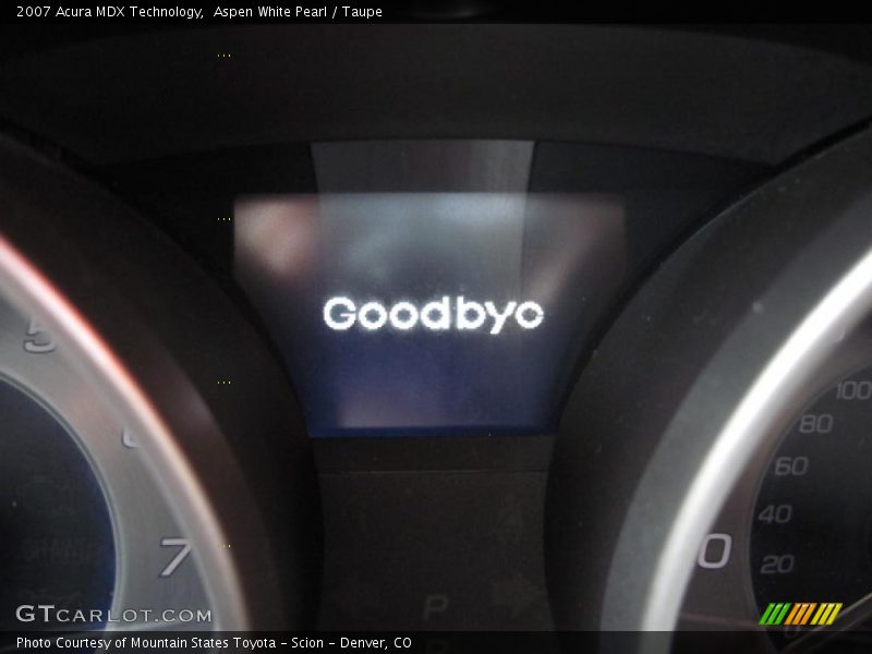 Aspen White Pearl / Taupe 2007 Acura MDX Technology