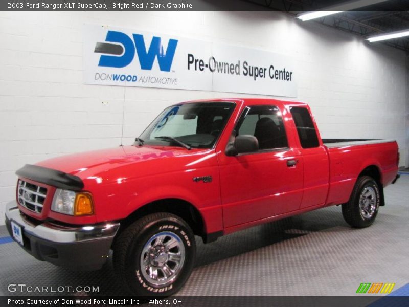 Bright Red / Dark Graphite 2003 Ford Ranger XLT SuperCab