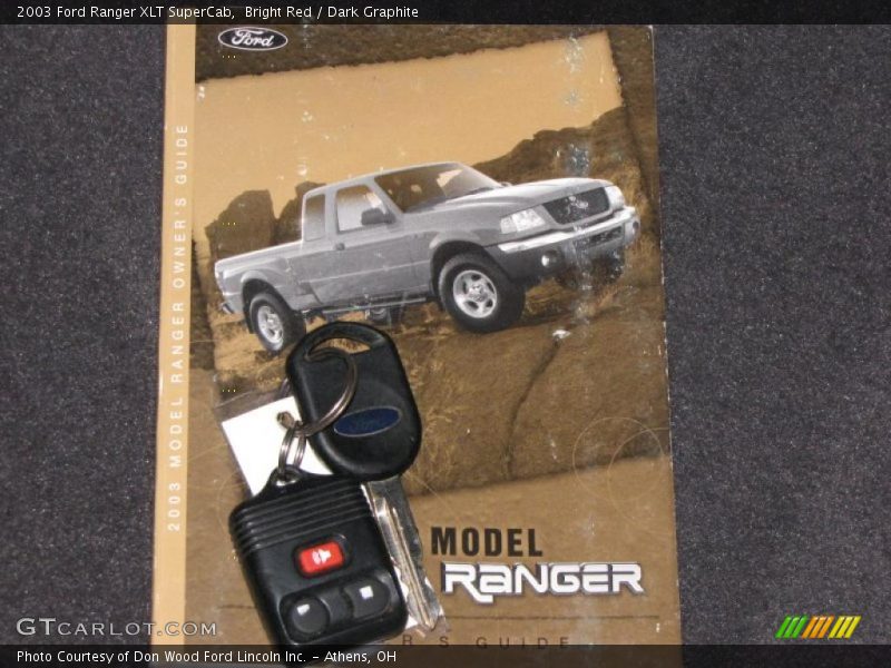Bright Red / Dark Graphite 2003 Ford Ranger XLT SuperCab
