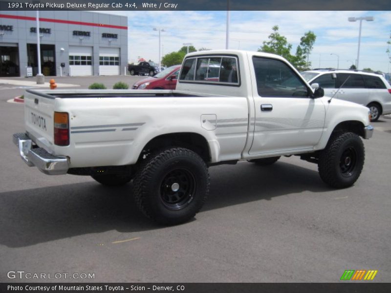 White / Gray 1991 Toyota Pickup Deluxe Regular Cab 4x4