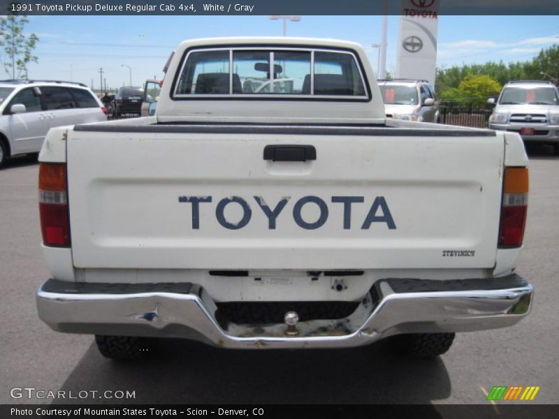 White / Gray 1991 Toyota Pickup Deluxe Regular Cab 4x4