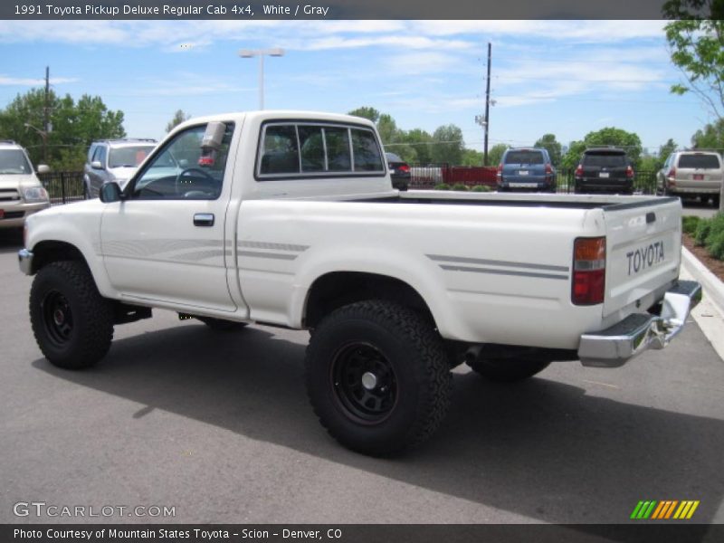 White / Gray 1991 Toyota Pickup Deluxe Regular Cab 4x4