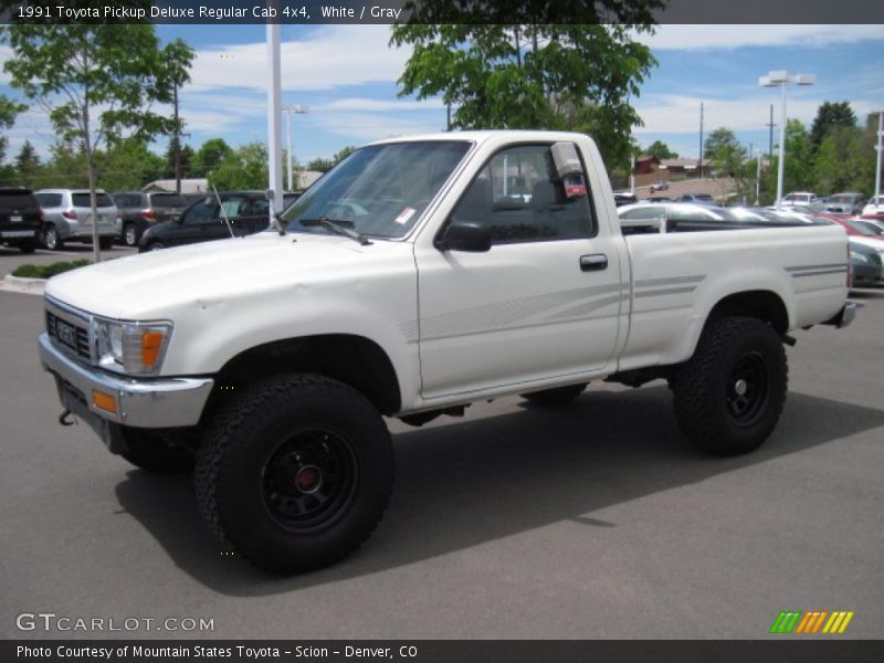 White / Gray 1991 Toyota Pickup Deluxe Regular Cab 4x4