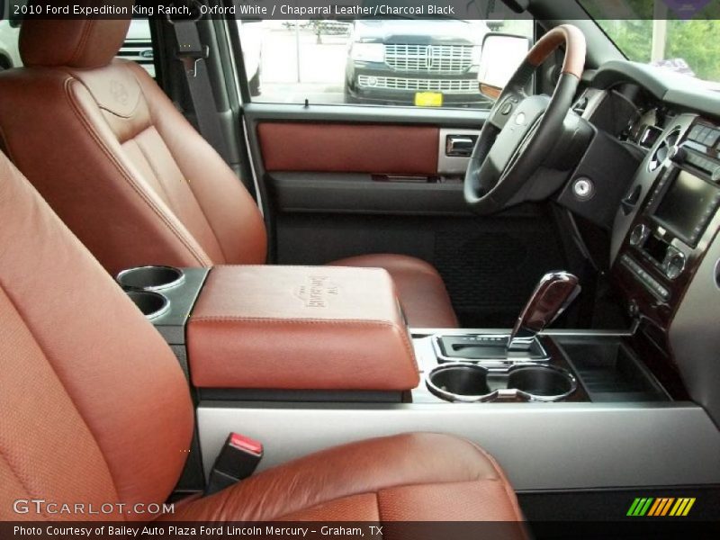 Oxford White / Chaparral Leather/Charcoal Black 2010 Ford Expedition King Ranch