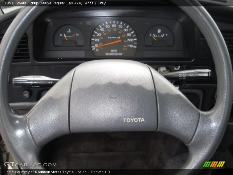 White / Gray 1991 Toyota Pickup Deluxe Regular Cab 4x4