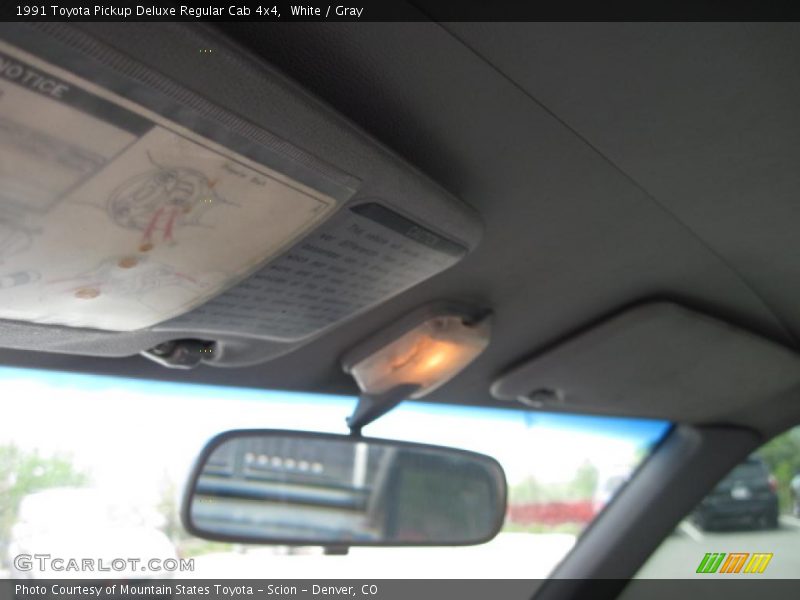 White / Gray 1991 Toyota Pickup Deluxe Regular Cab 4x4