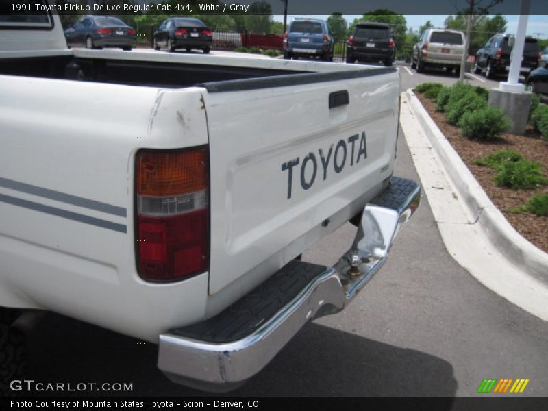 White / Gray 1991 Toyota Pickup Deluxe Regular Cab 4x4