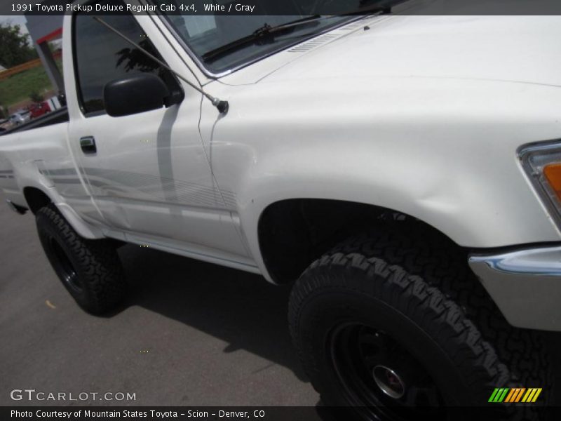 White / Gray 1991 Toyota Pickup Deluxe Regular Cab 4x4