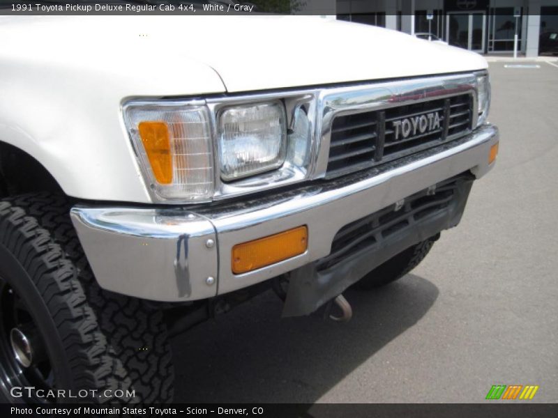 White / Gray 1991 Toyota Pickup Deluxe Regular Cab 4x4