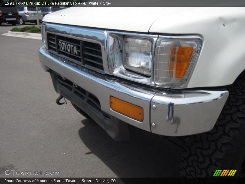 White / Gray 1991 Toyota Pickup Deluxe Regular Cab 4x4