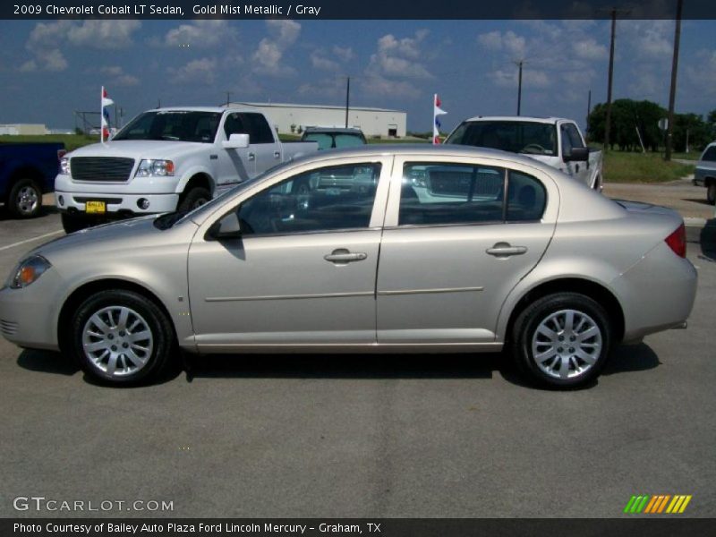 Gold Mist Metallic / Gray 2009 Chevrolet Cobalt LT Sedan