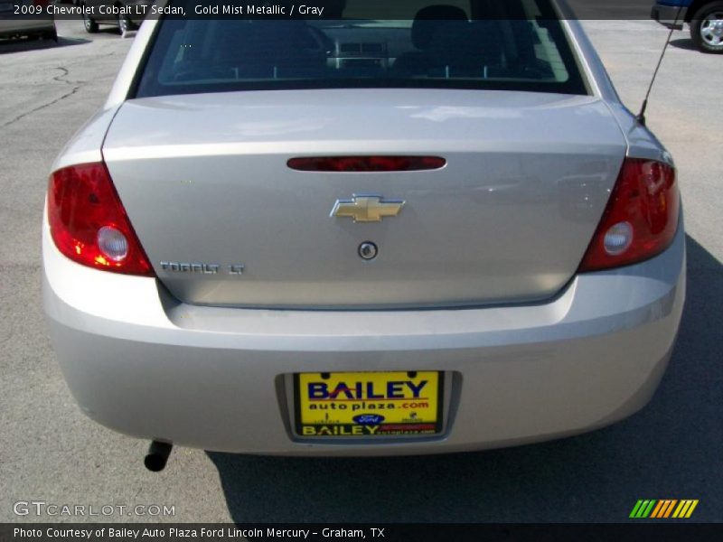 Gold Mist Metallic / Gray 2009 Chevrolet Cobalt LT Sedan