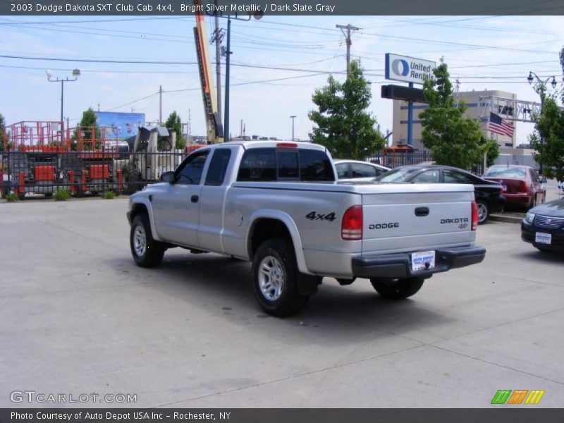 Bright Silver Metallic / Dark Slate Gray 2003 Dodge Dakota SXT Club Cab 4x4