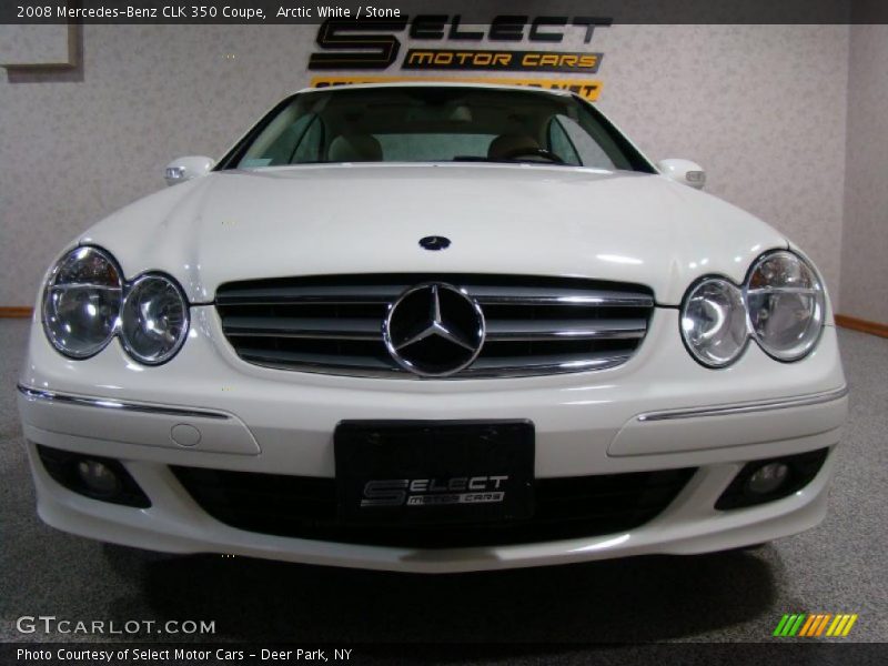 Arctic White / Stone 2008 Mercedes-Benz CLK 350 Coupe