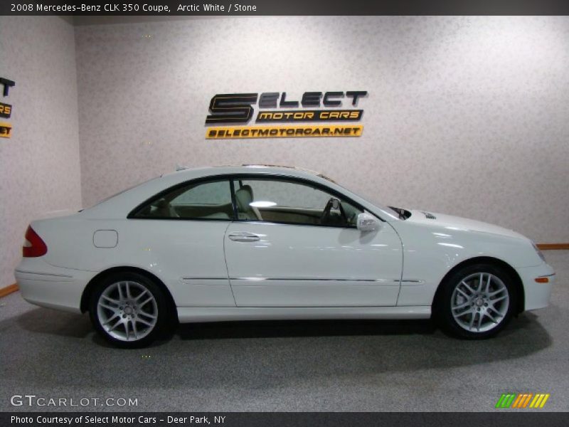 Arctic White / Stone 2008 Mercedes-Benz CLK 350 Coupe