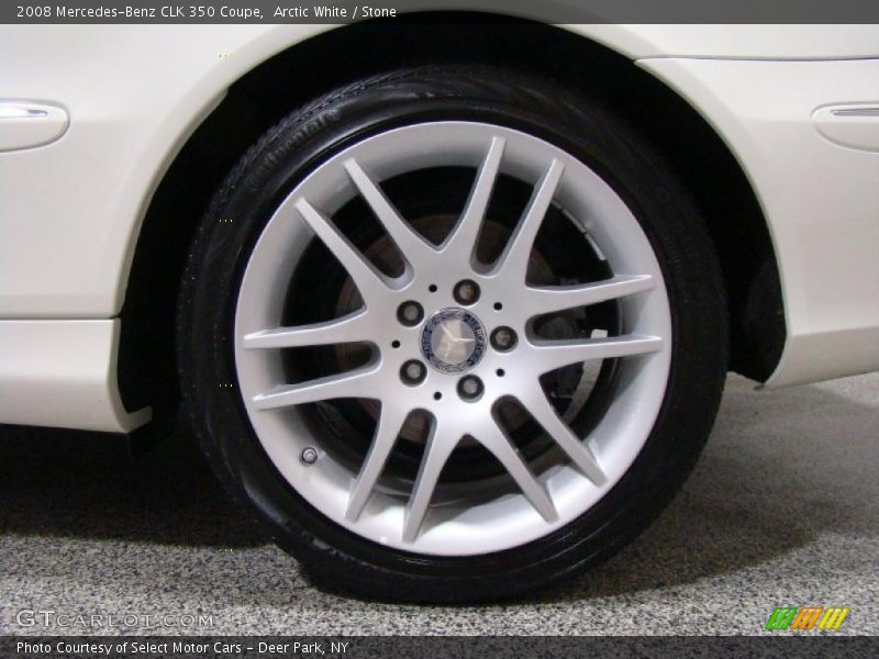 Arctic White / Stone 2008 Mercedes-Benz CLK 350 Coupe