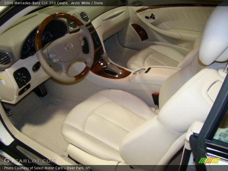 Arctic White / Stone 2008 Mercedes-Benz CLK 350 Coupe