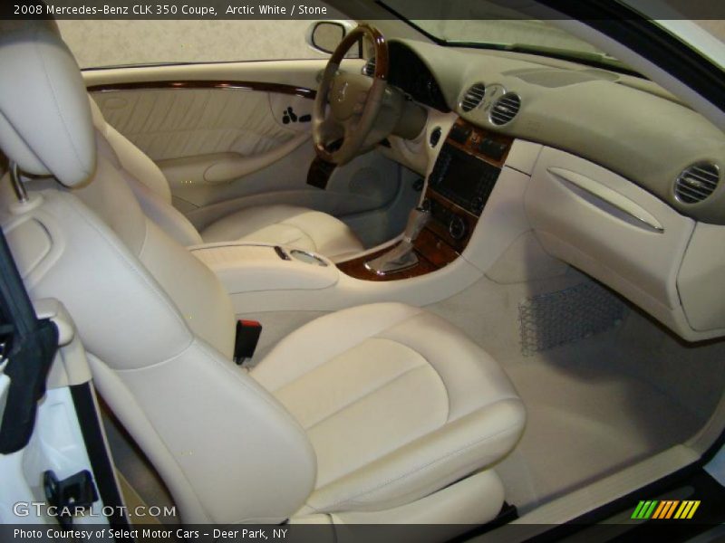 Arctic White / Stone 2008 Mercedes-Benz CLK 350 Coupe