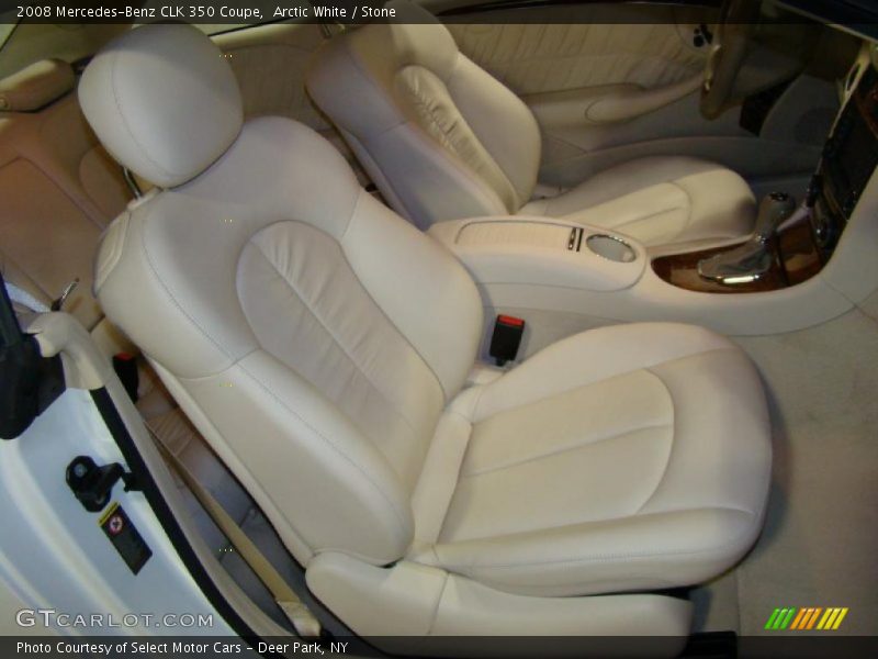 Arctic White / Stone 2008 Mercedes-Benz CLK 350 Coupe