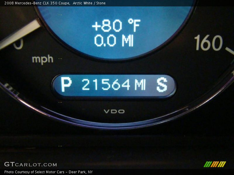 Arctic White / Stone 2008 Mercedes-Benz CLK 350 Coupe