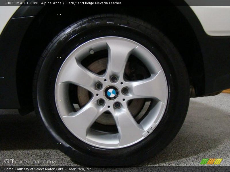 Alpine White / Black/Sand Beige Nevada Leather 2007 BMW X3 3.0si