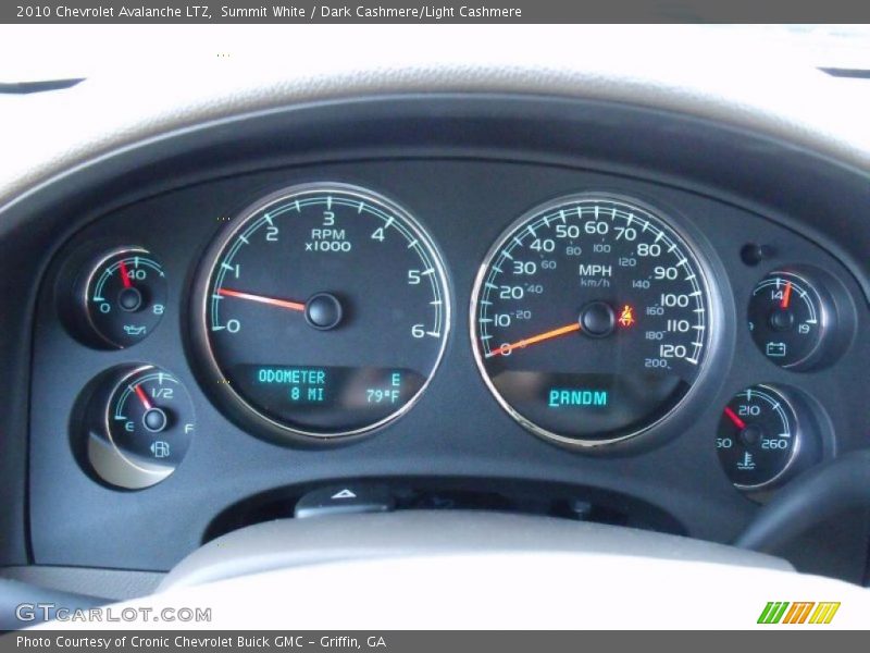 Summit White / Dark Cashmere/Light Cashmere 2010 Chevrolet Avalanche LTZ