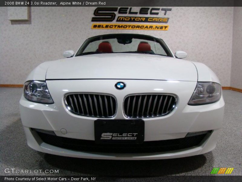Alpine White / Dream Red 2008 BMW Z4 3.0si Roadster